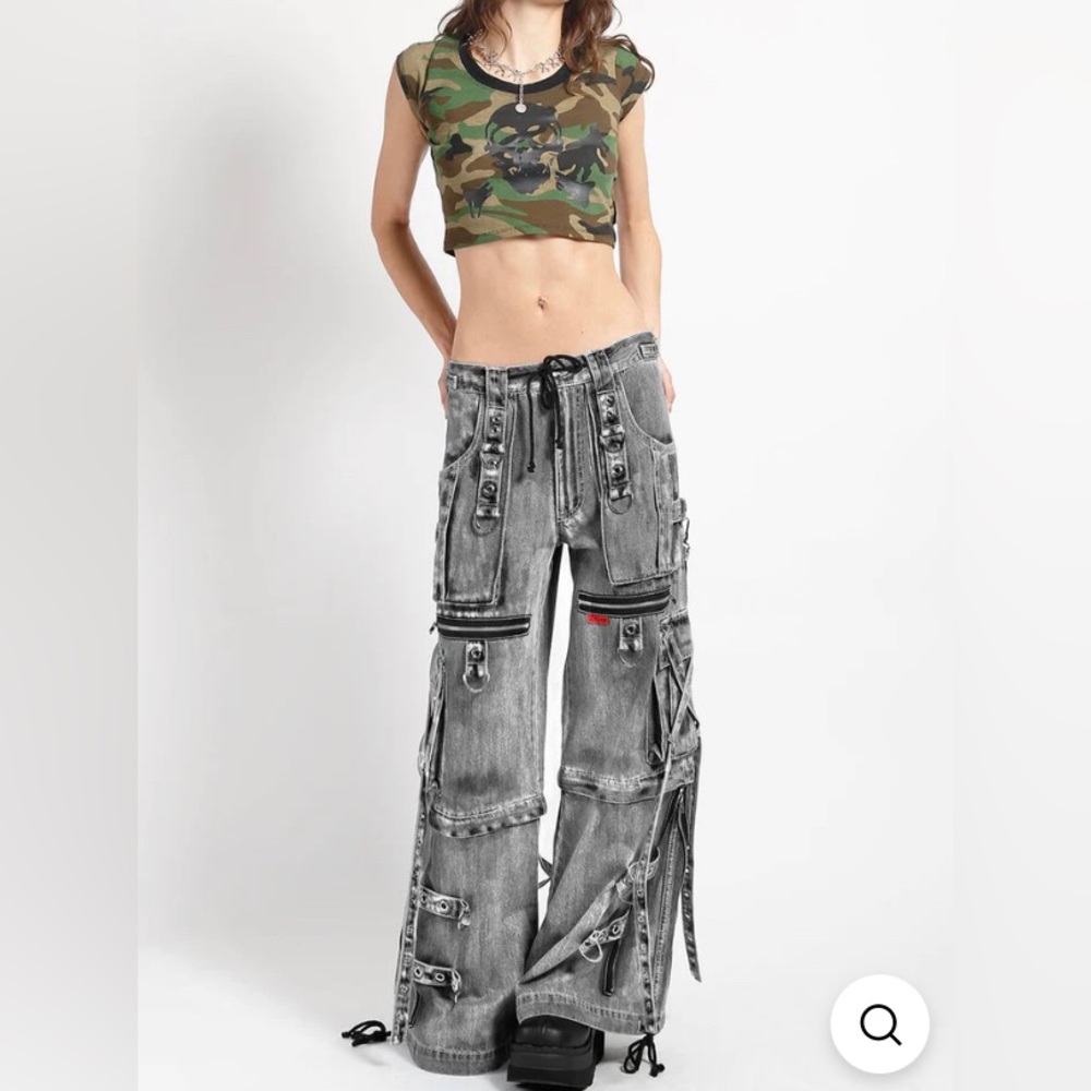 TRIPP NYC X-STRAP FOG WASH PANTS - Size Large